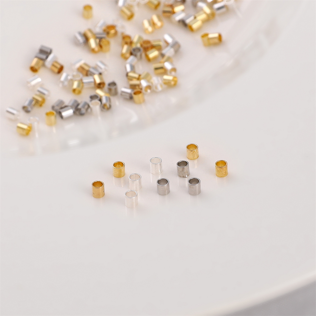 Set 100 Khóa Cài Mạ Vàng / Bạc 14k 2X2mm Dùng Làm Trang Sức DIY