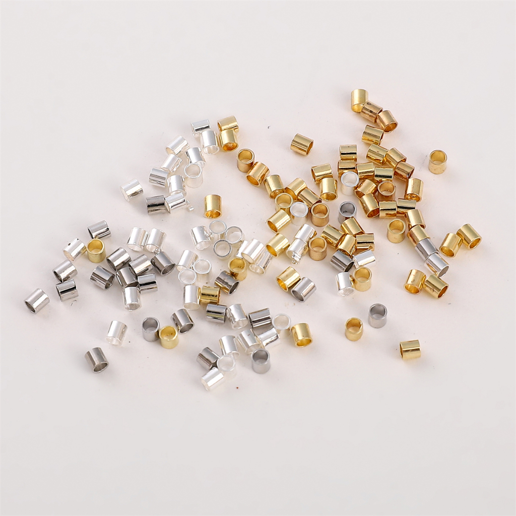 Set 100 Khóa Cài Mạ Vàng / Bạc 14k 2X2mm Dùng Làm Trang Sức DIY