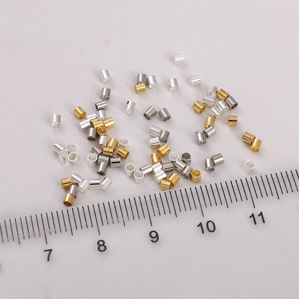 Set 100 Khóa Cài Mạ Vàng / Bạc 14k 2X2mm Dùng Làm Trang Sức DIY