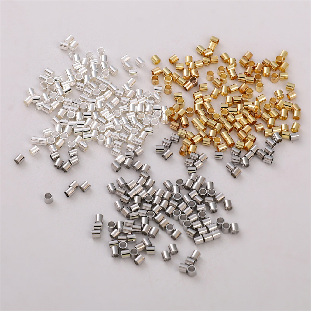 Set 100 Khóa Cài Mạ Vàng / Bạc 14k 2X2mm Dùng Làm Trang Sức DIY