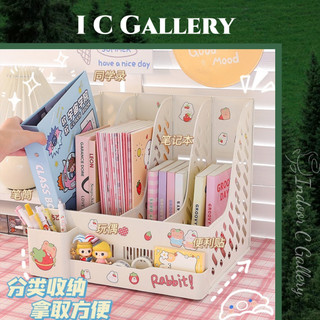 ICG hộp lưu trữ Hộp lưu trữ tệp máy tính để bàn Creative ins giá đựng sách học sinh dễ thương kẹp sách ký túc xá kệ đựng sách