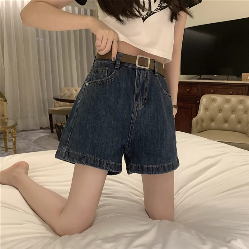 Xiaozhainv Quần Short jeans Lưng Cao Thời Trang Hàn Quốc Cho Nữ