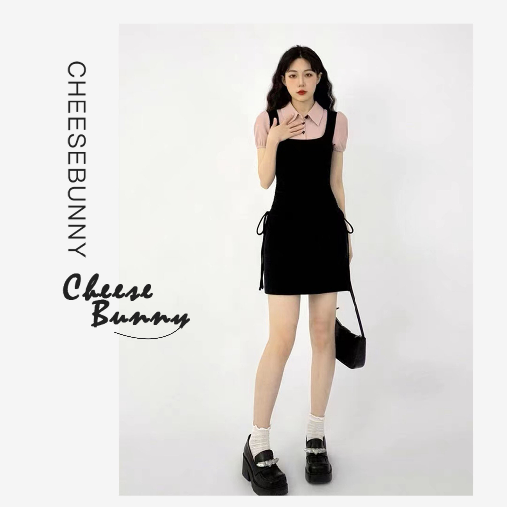 Cheesebunny Váy polo Phong Cách Pháp Hepburn công sở đi chơi dự tiệc đẹp sang trọng