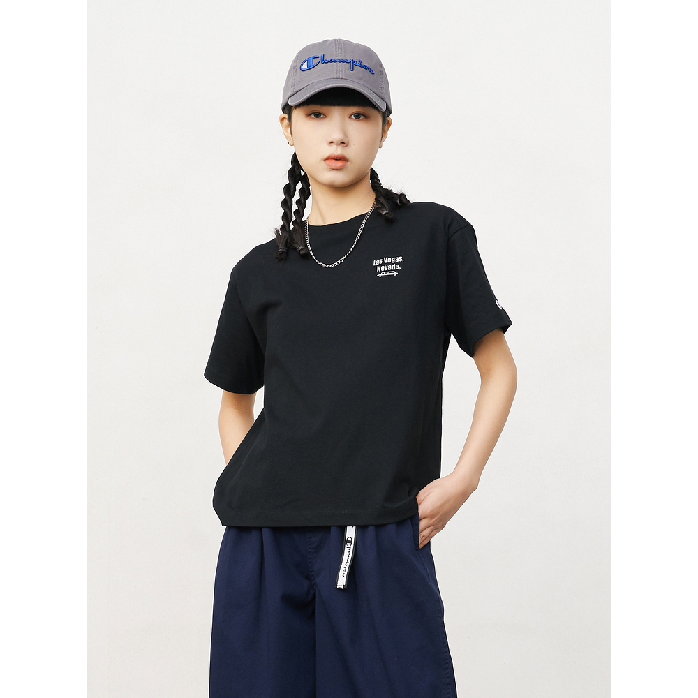 Áo Thun Tay Ngắn Chất Liệu Cotton In Chữ Champion Cho Cặp Đôi