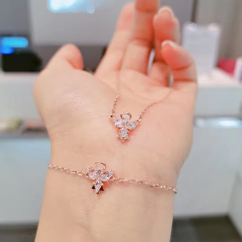 Swarovski Vòng Tay Thiên Thần Phép Thuật Có Thể Điều Chỉnh Kèm Hộp Quà