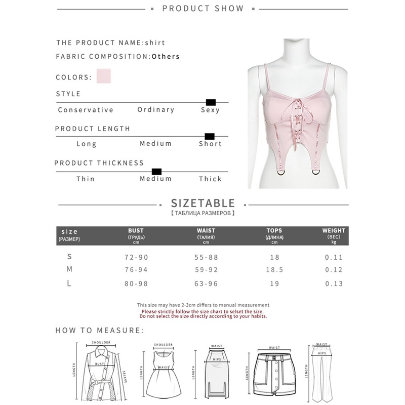 Klalien Áo Hai Dây Co Giãn Thoáng Mát Mùa Hè Màu Hồng Cho Nữ