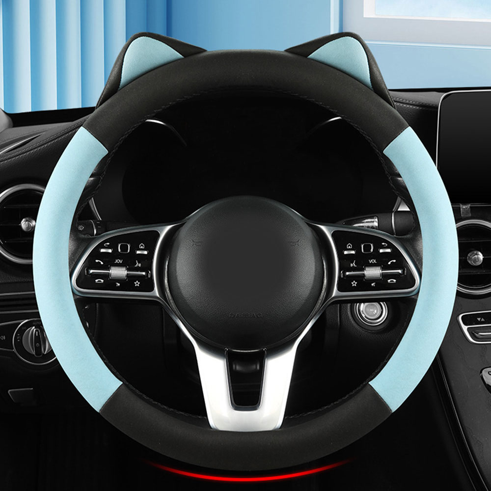 SuperAuto Bọc Vô Lăng Xe Hơi Bọc Vô Lăng Xe Hơi Bằng Da 38cm Vỏ Bọc Vô Lăng Xe Hơi