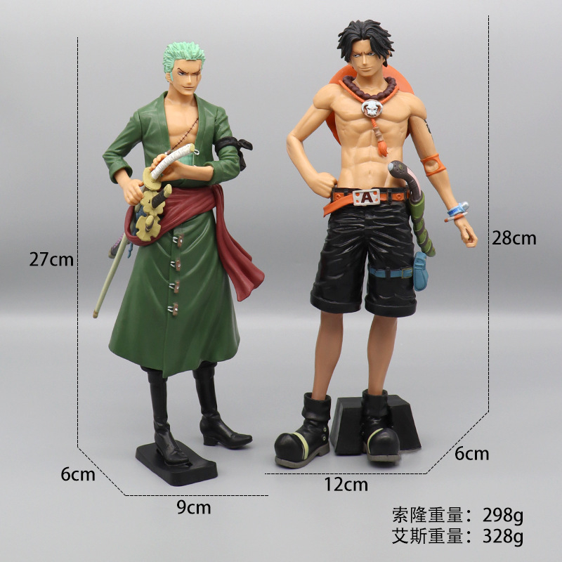 Mô Hình Nhân Vật Roronoa Zoro Santoryu Portgas D Ace Fire Fist Trong One Piece 28cm Bằng PVC