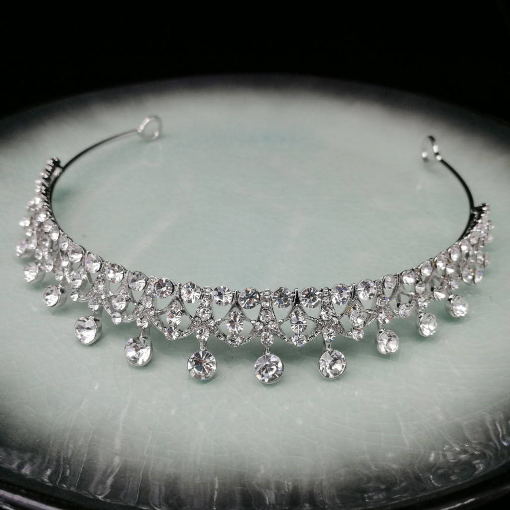 GETNOIVAS Cài Tóc Hình Vương Miện Đính Đá Lấp Lánh