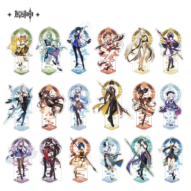 Nhân Vật miHoYo Unti-counterfeiting Bằng Acrylic Kèm Giá Đỡ