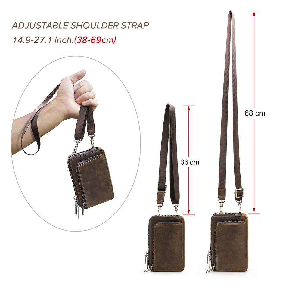 Túi Đeo Hông Bằng Da Ngựa Phong Cách Vintage Thời Trang Cho Nam