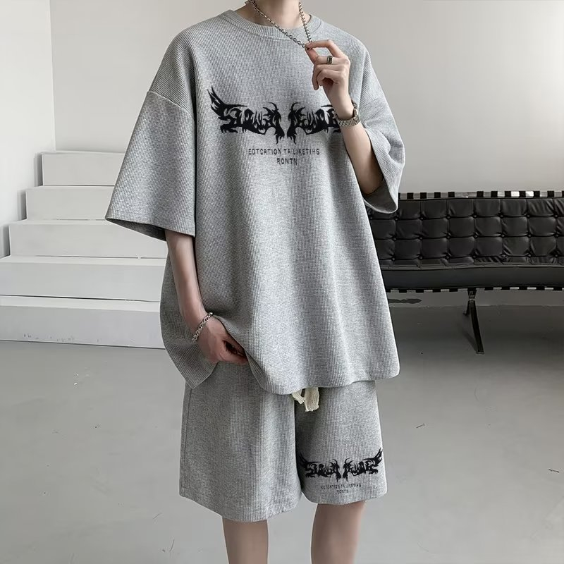 Set Áo Thun Ngắn Tay Và Quần short Thể Thao Thời Trang Mùa Hè Cho Học Sinh