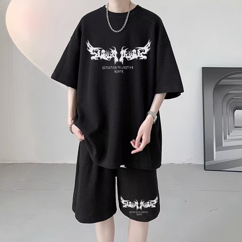 Set Áo Thun Ngắn Tay Và Quần short Thể Thao Thời Trang Mùa Hè Cho Học Sinh