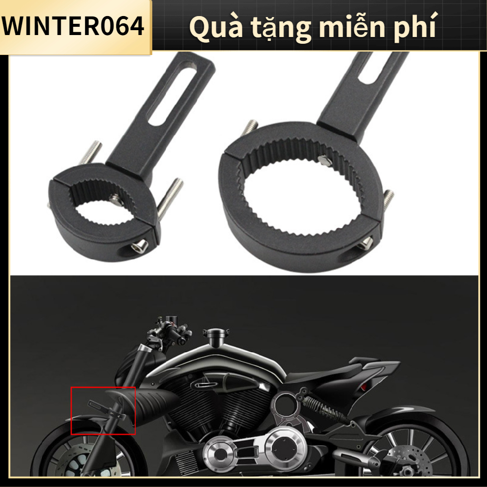 Giá Đỡ Kẹp Đèn Xe Máy Bằng Cao Su Chống Sốc Chống Oxy Hóa Màu Đen Sáng Winter064