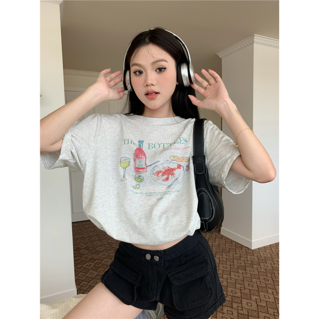 Áo Thun Nữ Tay Ngắn In Hình Lalisas Vui Nhộn