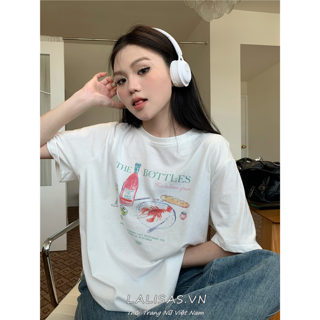 Áo Thun Nữ Tay Ngắn In Hình Lalisas Vui Nhộn