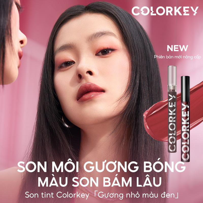 【COLORKEY】Son tint bóng Colorkey dạng lỏng lâu trôi glasting water tint 1.7g