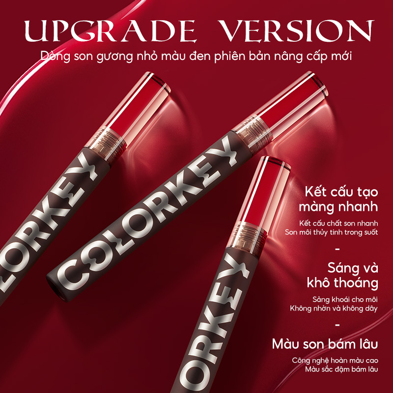 【COLORKEY】Son tint bóng Colorkey dạng lỏng lâu trôi glasting water tint 1.7g