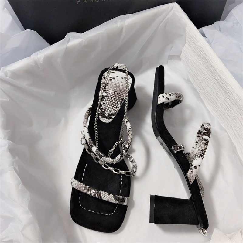 Sandal Đế Thấp 6CM Màu Đen Chống Trượt Thời Trang 2023 Cho Nữ