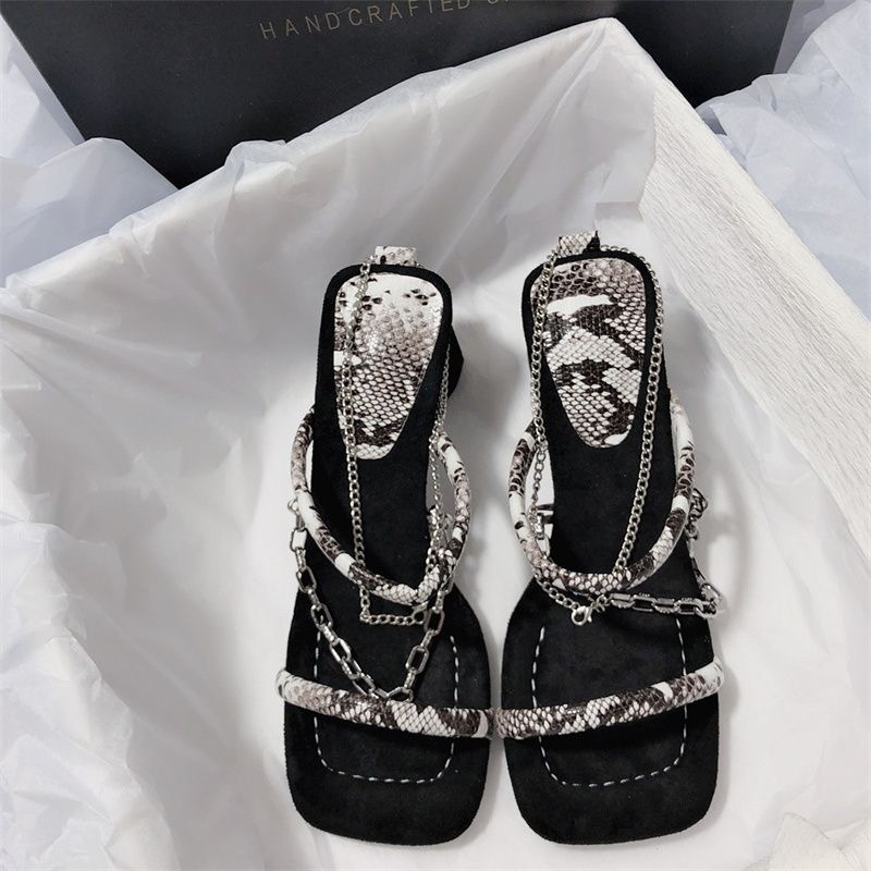 Sandal Đế Thấp 6CM Màu Đen Chống Trượt Thời Trang 2023 Cho Nữ