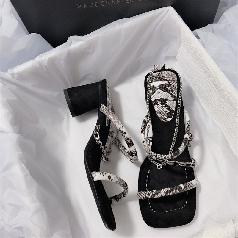 Sandal Đế Thấp 6CM Màu Đen Chống Trượt Thời Trang 2023 Cho Nữ