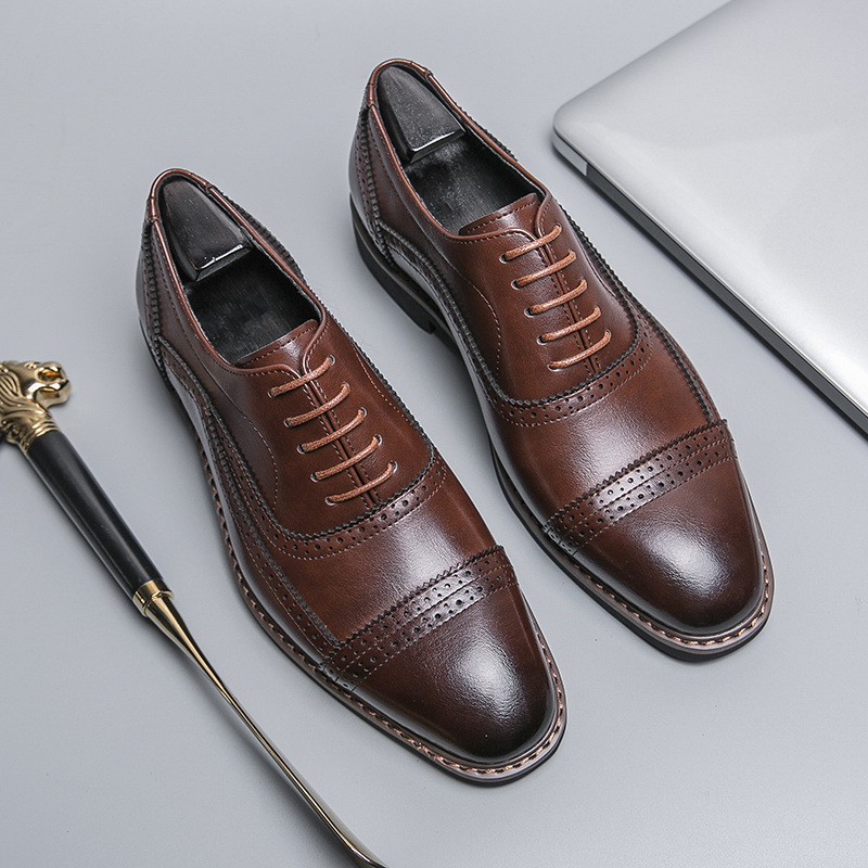 Giày Oxfords Brogues Da Mềm Thời Trang Hàn Quốc Cho Nam