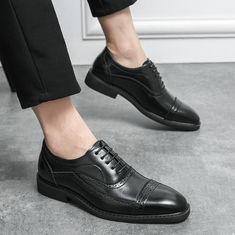 Giày Oxfords Brogues Da Mềm Thời Trang Hàn Quốc Cho Nam