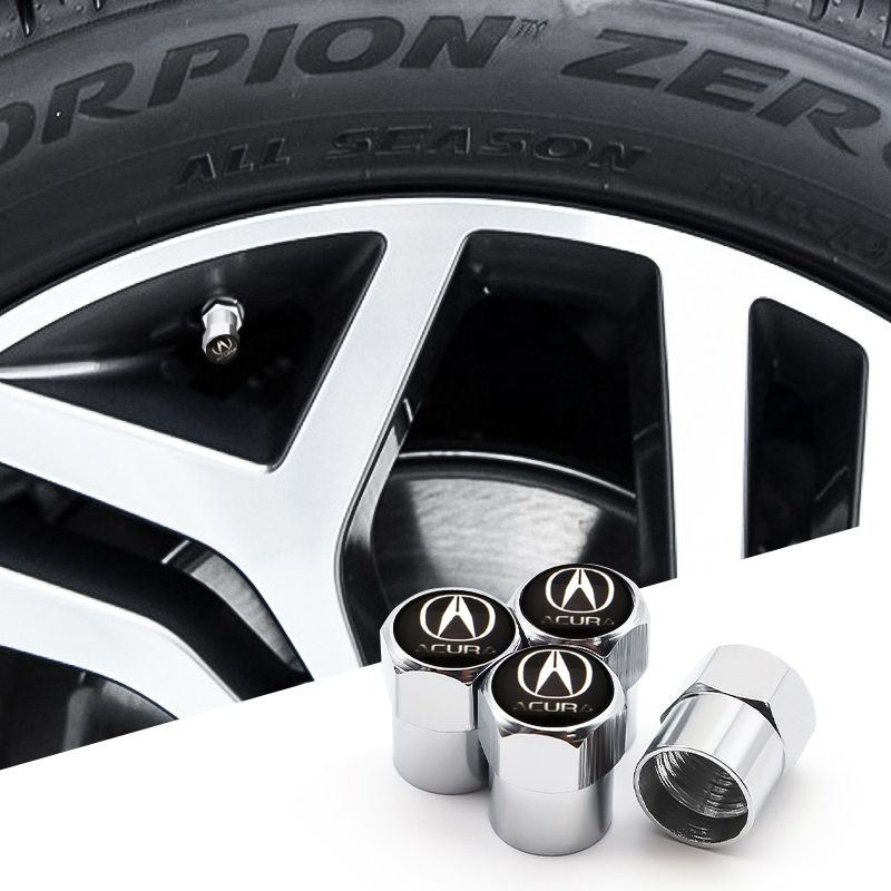 Acura 4 cái nắp van lốp ô tô kim loại chống rò rỉ cho acura cdx rdx ilx tlx rlx rdx mdx nsx tl rl