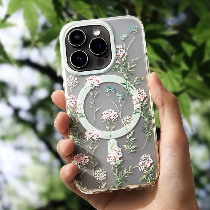 Ốp Điện Thoại PC Cứng / Nhám Họa Tiết Hoa Màu Hồng Cho compatible for iPhone 11 12 13 14 pro max