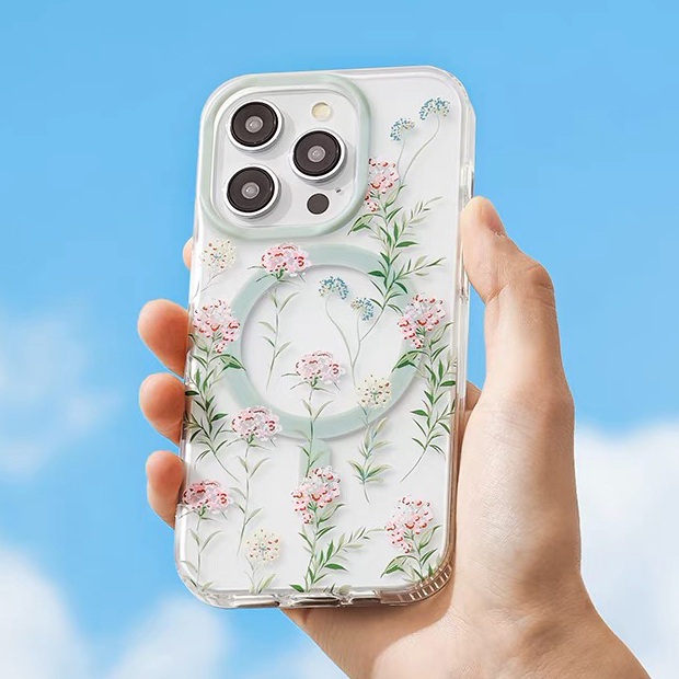 Ốp Điện Thoại PC Cứng / Nhám Họa Tiết Hoa Màu Hồng Cho compatible for iPhone 11 12 13 14 pro max