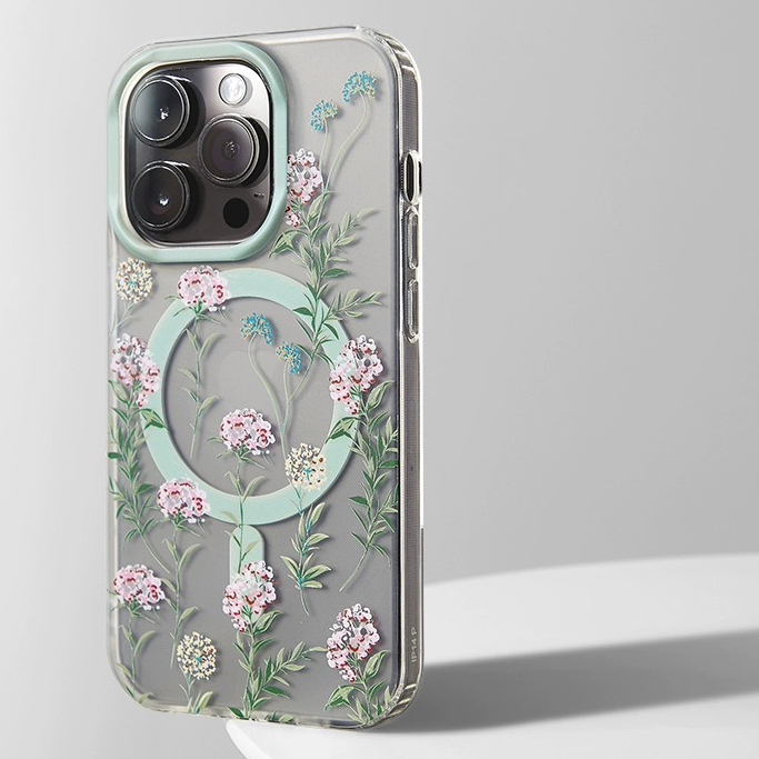 Ốp Điện Thoại PC Cứng / Nhám Họa Tiết Hoa Màu Hồng Cho compatible for iPhone 11 12 13 14 pro max