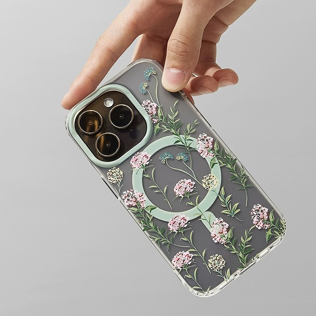Ốp Điện Thoại PC Cứng / Nhám Họa Tiết Hoa Màu Hồng Cho compatible for iPhone 11 12 13 14 pro max