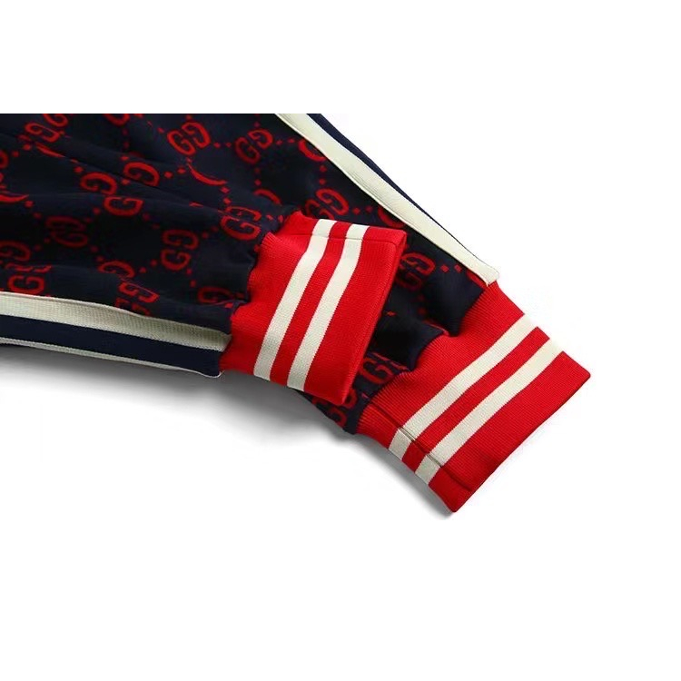 Vải Cotton Dệt Kim Màu Đỏ Đen Hai G Tùy Chỉnh Phong Cách Thu Đông Mới Nhất Sa