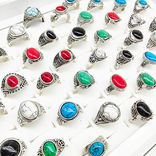 Bộ 20 nhẫn hợp kim đính đá phong cách bohemian thời trang cho nữ