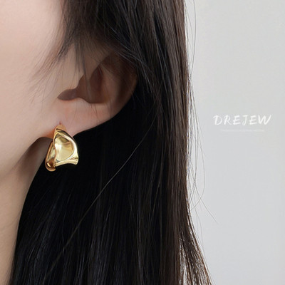 DREJEW Bông Tai Bạc 925 Kiểu Dáng Không Đối Xứng Độc Đáo Thời Trang Hàn Quốc Cho Nữ