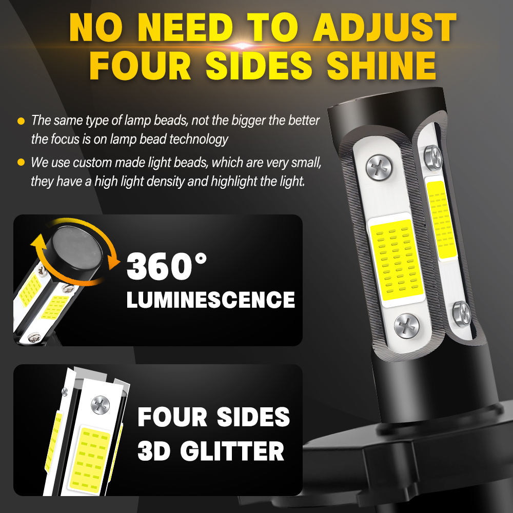 Bộ 1 Cặp Bóng Đèn led Ánh Sáng Trắng v4 6000k Thay Thế Cho toyota innova 2005-2008