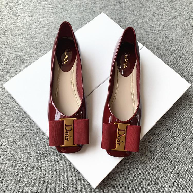 Giày Búp Bê Da Bóng Đế Mềm Thoải Mái Có Size Lớn 32-44 Thời Trang Dành Cho Nữ