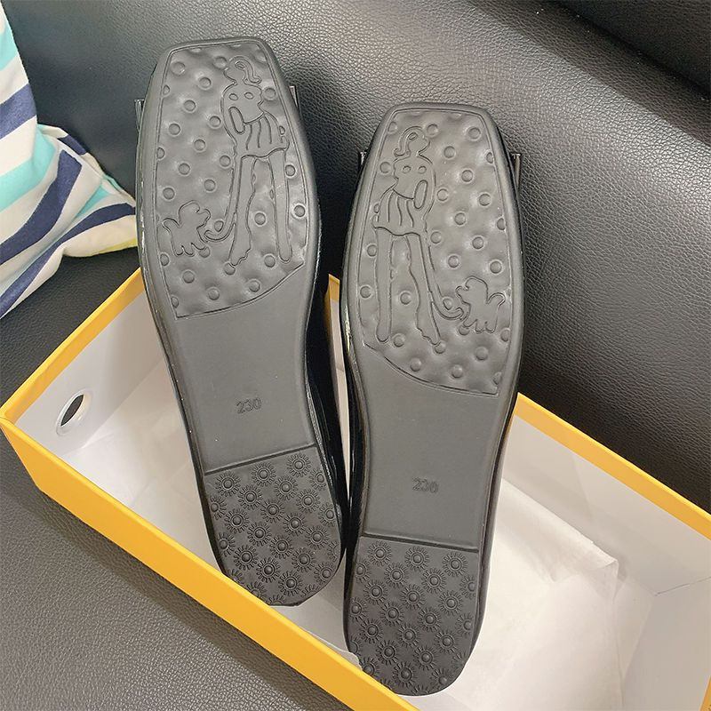 Giày Búp Bê Da Bóng Đế Mềm Thoải Mái Có Size Lớn 32-44 Thời Trang Dành Cho Nữ