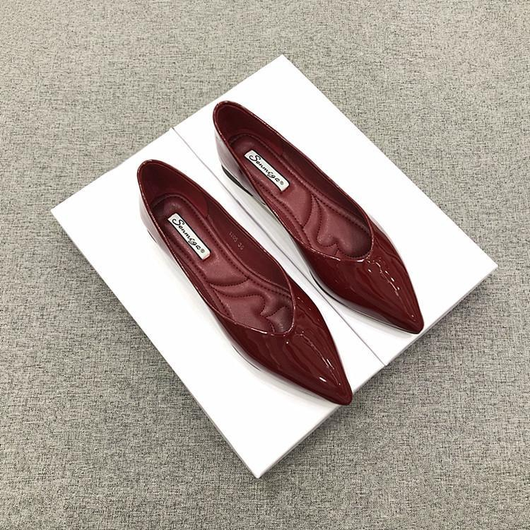 Giày Búp Bê Da Mềm Mũi Nhọn Thời Trang Mùa Hè 2023 Cho Nữ