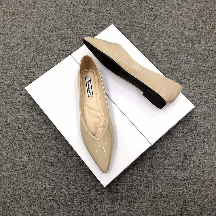 Giày Búp Bê Da Mềm Mũi Nhọn Thời Trang Mùa Hè 2023 Cho Nữ