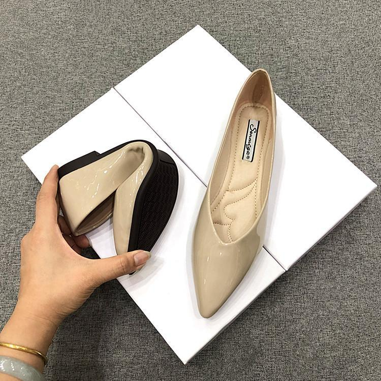 Giày Búp Bê Da Mềm Mũi Nhọn Thời Trang Mùa Hè 2023 Cho Nữ