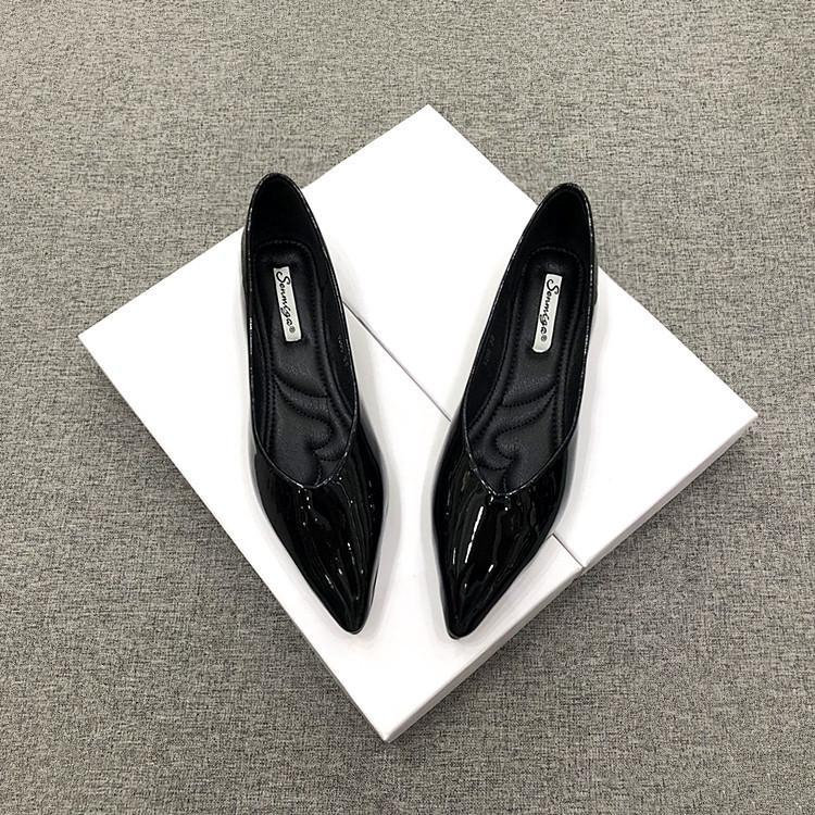 Giày Búp Bê Da Mềm Mũi Nhọn Thời Trang Mùa Hè 2023 Cho Nữ