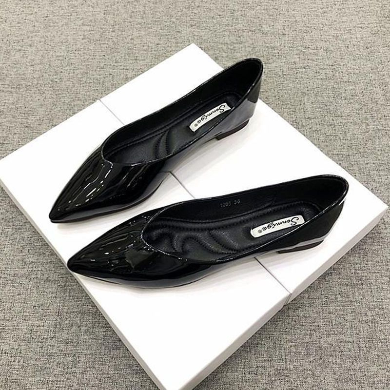 Giày Búp Bê Da Mềm Mũi Nhọn Thời Trang Mùa Hè 2023 Cho Nữ