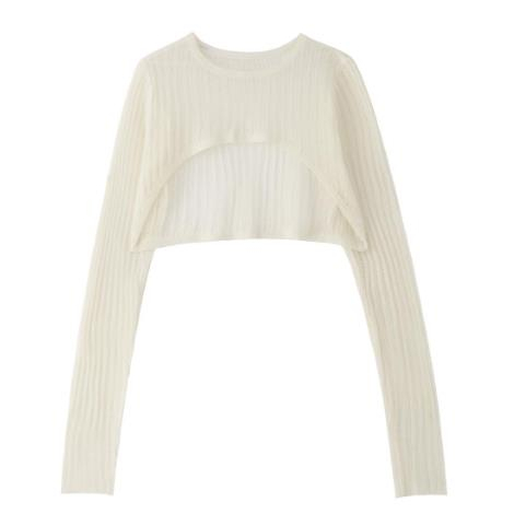 Jiashucheng Áo Sweater Mỏng Tay Dài Chống Nắng Thời Trang Mùa Hè Dễ Phối Đồ Cho Nữ