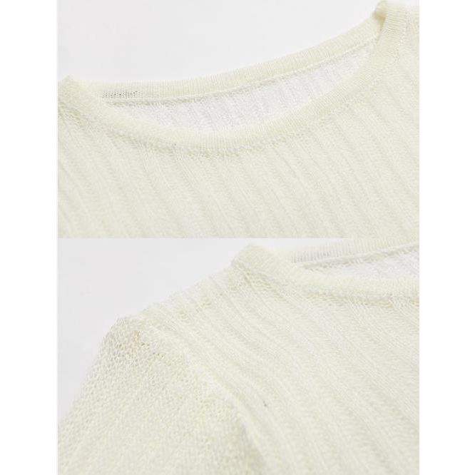 Jiashucheng Áo Sweater Mỏng Tay Dài Chống Nắng Thời Trang Mùa Hè Dễ Phối Đồ Cho Nữ
