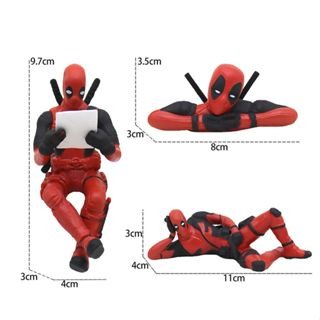 Mô Hình Nhân Vật Deadpool Đang Ngồi / Điều Chỉnh Tư Thế Ngồi / Trang Trí Bằng PVC