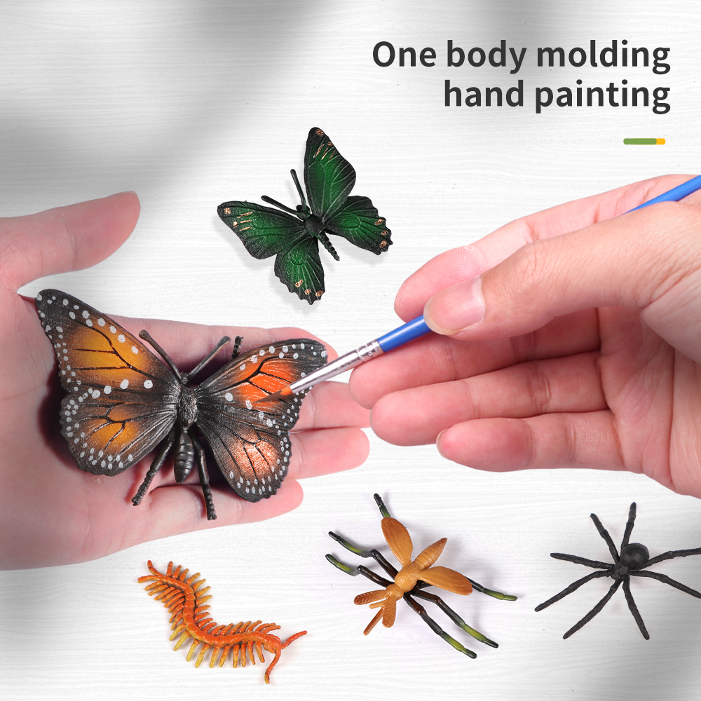Bộ Mô Hình Côn Trùng Mini Hoang Dã Bướm Bọ Cạp Cicada Thằn Lằn Đồ Chơi Giáo Dục Halloween Cho Trẻ Em