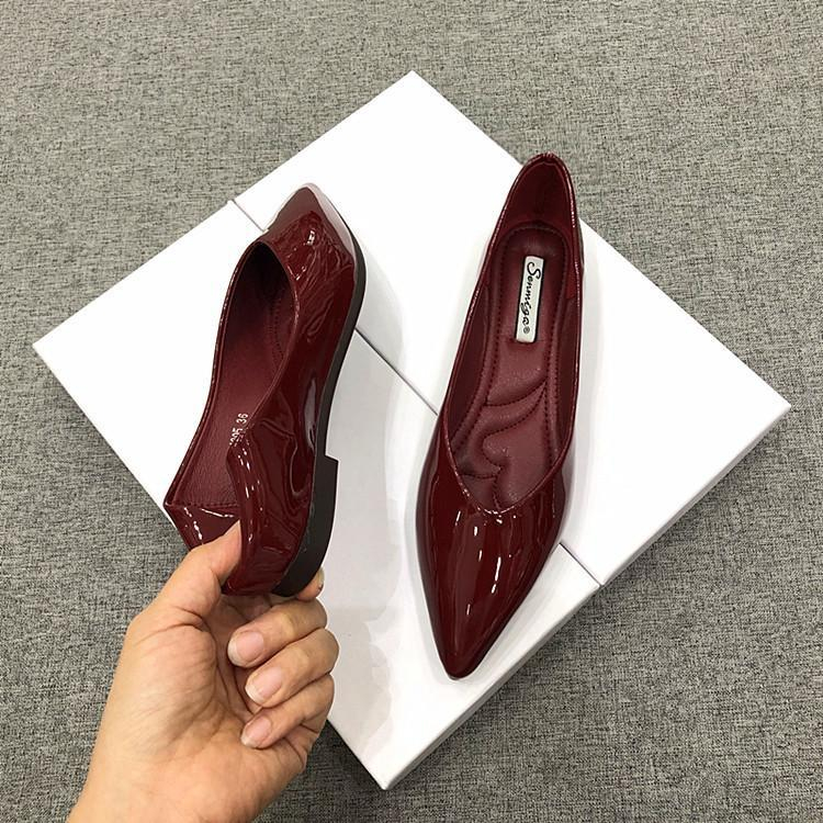 Giày Búp Bê Da Mềm Mũi Nhọn Thời Trang Mùa Hè 2023 Cho Nữ