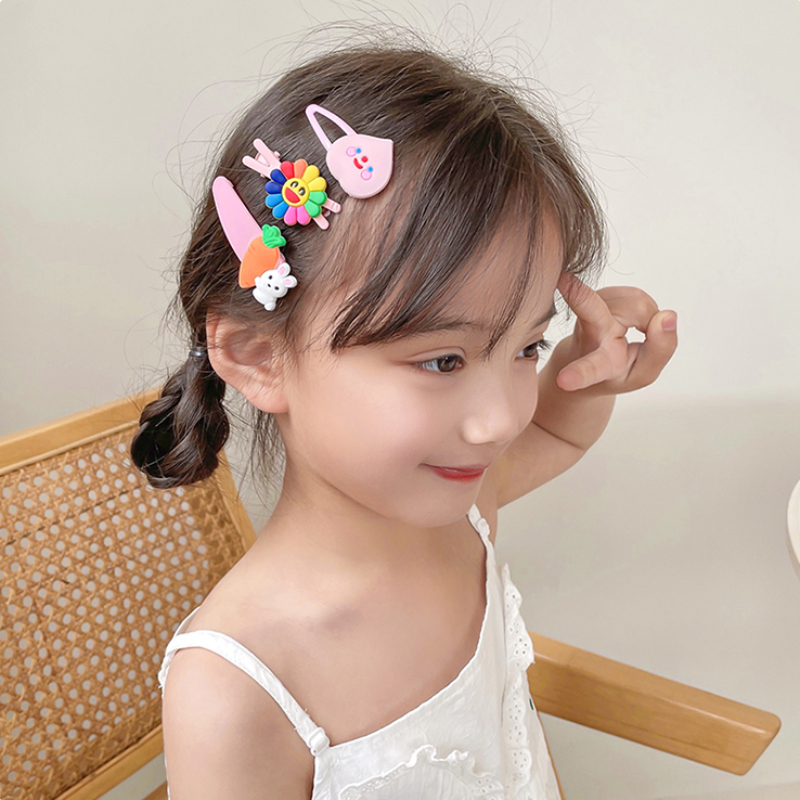 Kẹp Tóc Nhỏ Họa Tiết Hoạt Hình Không Đau Cho Bé Gái