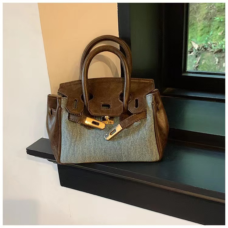 KYLIE Túi Xách Denim Phong Cách Mỹ Vintage Thời Trang Cho Nữ